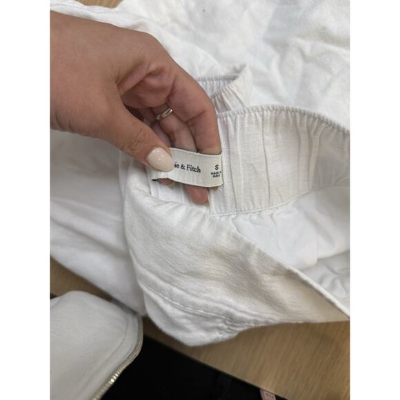 Abercrombie & Fitch Linen Pleated Pull On Shorts Small 2406 - Picture 8 of 10